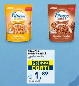 Esselunga Granola fitness NESTLÉ cioccolato o miele offerta