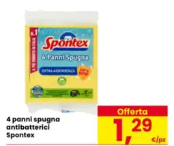 Eurospar 4 panni spugna antibatterici Spontex offerta