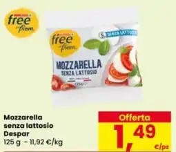 Eurospar Mozzarella senza lattosio Despar offerta