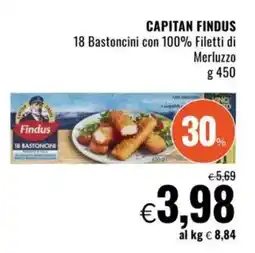 Famila CAPITAN FINDUS 18 Bastoncini con 100% Filetti di Merluzzo offerta