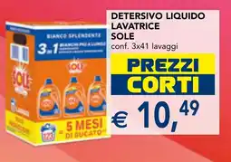 Esselunga Detersivo liquido lavatrice SOLE offerta