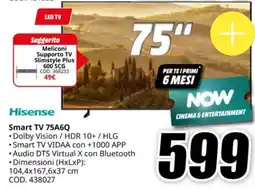 MediaWorld Hisense Smart TV 75A6Q offerta