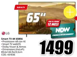 MediaWorld LG Smart TV 4K 65B56 offerta