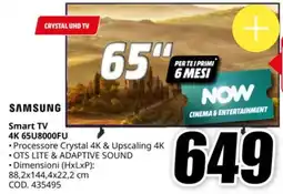 MediaWorld SAMSUNG Smart TV 4K 65U8000FU offerta