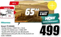 MediaWorld Hisense Smart TV 65A6Q offerta