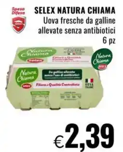 Famila SELEX NATURA CHIAMA Uova fresche da galline allevate senza antibiotici offerta