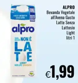 Famila ALPRO Bevanda Vegetale all'Avena Gusto Latte Senza Lattosio Light offerta