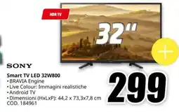 MediaWorld SONY Smart TV LED 32W800 offerta