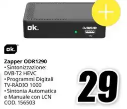 MediaWorld ok. Zapper ODR1290 offerta