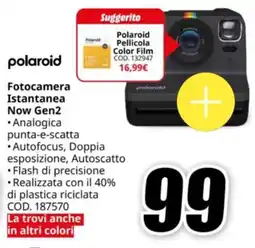 MediaWorld polaroid Fotocamera Istantanea Now Gen2 offerta