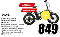 MediaWorld VIVO E-Bike pieghevole VR1S24 con ruote fat da 20" offerta