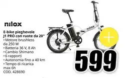 MediaWorld nilox E-bike pieghevole offerta
