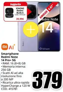 MediaWorld Smartphone Redmi Note 14 Pro+ 5G offerta
