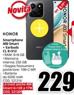 MediaWorld HONOR Smartphone 400 Smart offerta