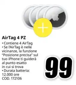 MediaWorld AirTag 4 PZ offerta
