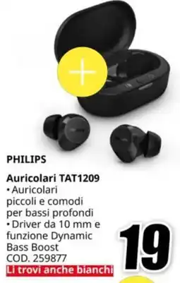 MediaWorld PHILIPS Auricolari TAT1209 offerta