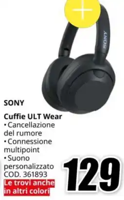 MediaWorld SONY Cuffie ULT Wear offerta