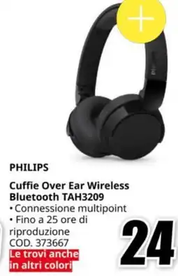 MediaWorld PHILIPS Cuffie Over Ear Wireless Bluetooth TAH3209 offerta