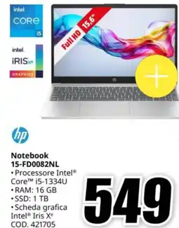 MediaWorld hp Notebook 15-FD0082NL offerta