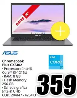 MediaWorld ASUS Chromebook Plus CX3402 offerta