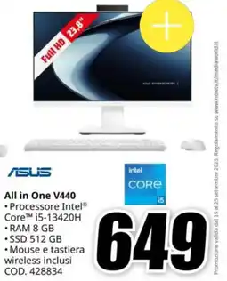 MediaWorld ASUS All in One V440 offerta