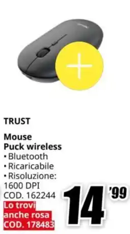 MediaWorld TRUST Mouse Puck wireless offerta
