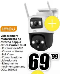 MediaWorld imou Videocamera motorizzata da esterno doppia ottica Cruiser Dual offerta