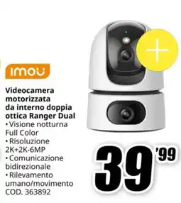MediaWorld imou Videocamera motorizzata da interno doppia ottica Ranger Dual offerta