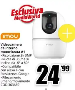 MediaWorld imou Videocamera da interno motorizzata A1 offerta