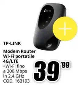 MediaWorld TP-LINK Modem Router Wi-Fi portatile 4G/LTE offerta