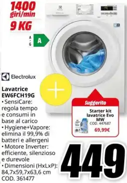 MediaWorld Electrolux Lavatrice EW6FCH19G offerta