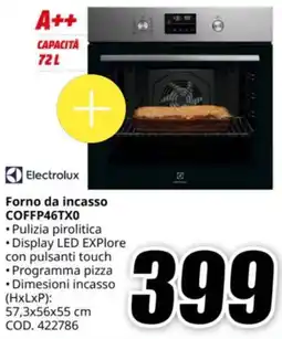 MediaWorld Electrolux Forno da incasso COFFP46TX0 offerta