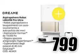 MediaWorld DREAME Aspirapolvere Robot L40SVIM Pro Ultra offerta