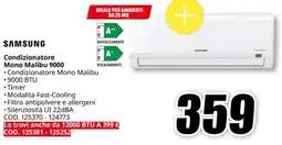 MediaWorld SAMSUNG Condizionatore Mono Malibu 9000 offerta