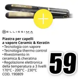 MediaWorld Bellissima Piastra per capelli a vapore Ceramic & Keratin offerta