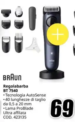 MediaWorld BRAUN Regolabarba BT 7540 offerta