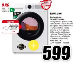 MediaWorld SAMSUNG Asciugatrice DV90DG52A0AH offerta