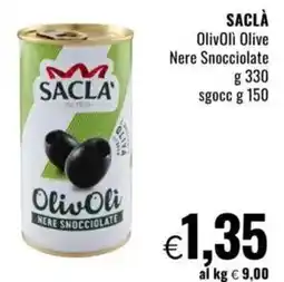 Famila SACLÀ Olivoli Olive Nere Snocciolate offerta