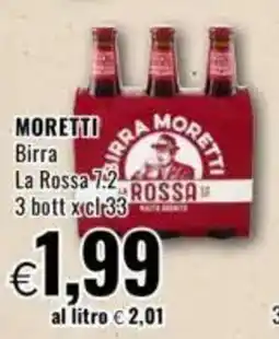 Famila MORETTI Birra La Rossa 7.2 offerta