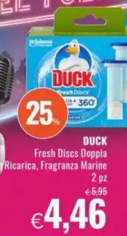 Famila DUCK Fresh Discs Doppia Ricarica, Fragranza Marine 2 pz offerta