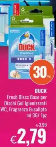 Famila DUCK Fresh Discs Base per Dischi Gel Igienizzanti WC, Fragranza Eucalipto 1 pz offerta