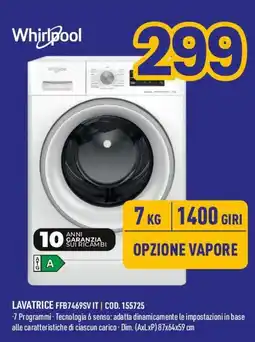 AmiCo Shop Whirlpool LAVATRICE FFB7469SV IT offerta