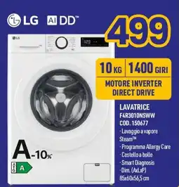 AmiCo Shop LG LAVATRICE F4R3010NSWW offerta
