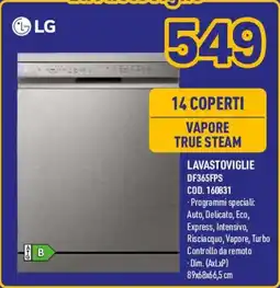 AmiCo Shop LG LAVASTOVIGLIE DF365FPS offerta