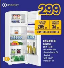 AmiCo Shop INDESIT FRIGORIFERO IND2040 E offerta