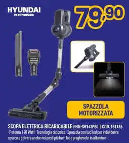 AmiCo Shop HYUNDAI SCOPA ELETTRICA RICARICABILE HHN-SR14TPBL offerta