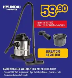 AmiCo Shop HYUNDAI ASPIRAPOLVERE WET&DRY HHN-WD12IB offerta