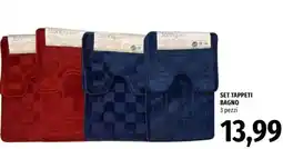 Famila Set tappeti bagno 3 pezzi offerta