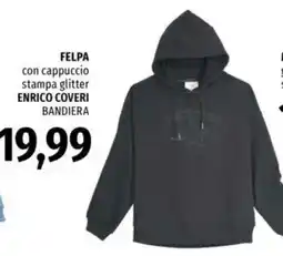 Famila FELPA stampa glitter ENRICO COVERI BANDIERA offerta