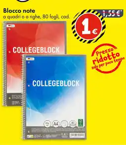 Tedi Blocco note COLLEGEBLOCK offerta